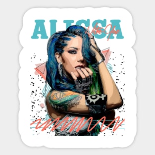 Alissa White Gluz Fan Art Retro design // Vintage Sticker